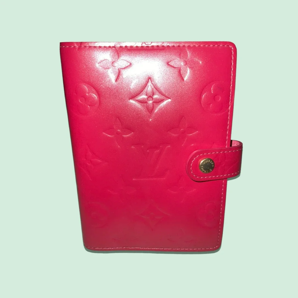 LOUIS VUITTON Small Pink Monogram Ring Agenda Cover